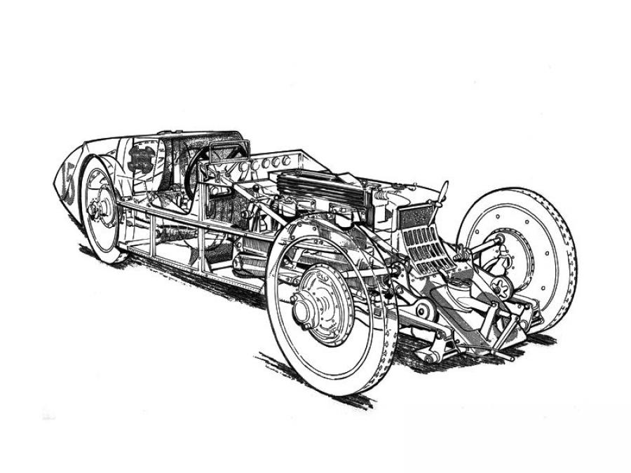 Схема Voisin C6 Laboratoire 1923 года  (фото 4 из 7)